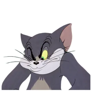 ❤️ Tom Cat Tom and Jerry Dibujos animados, Gato, Tom, Sonrisa socarrona, Divertido, Meme telegram sticker