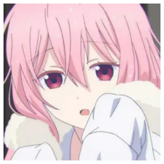 🗝 Anime, Dziewczyna, Różowe włosy, Słodkie, Manga, Kreskówka whatsapp sticker