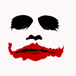 🆒 Joker Coringa, Batman, DC Comics, vilão, palhaço, rosto telegram sticker