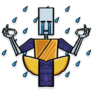 😢 skeleton, crying, digital art, cartoon, fantasy telegram sticker