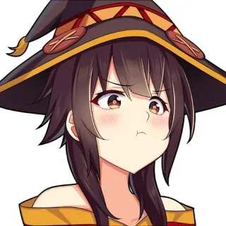 😤 Megumin anime, girl, magic, hat, cute, mage telegram sticker