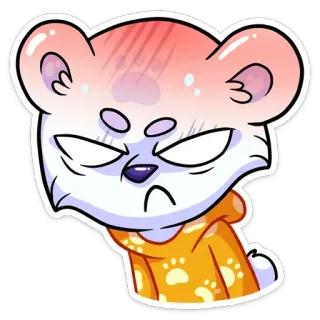 😡 медведь, злой, мультфильм, милый, эмодзи, выражение telegram sticker