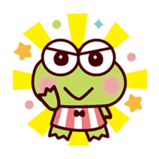 😆 Keroppi Keroppi, Sanrio, frog, cartoon, cute telegram sticker