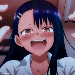 ❤️ Nagatoro Don't Toy with Me, Miss Nagatoro xukisan anime, cartoon, girl, character, Miss Nagatoro, illustration telegram sticker