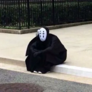 No Face @chantothebaek whatsapp stickers