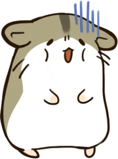 😵 hamster, animal, cute, kawaii, worried, scared telegram sticker