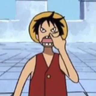 🎌 Monkey D. Luffy One Piece luffy, one piece, anime, cartoon, straw hat, funny telegram sticker