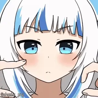 😠 Gawr Gura Hololive whatsapp sticker
