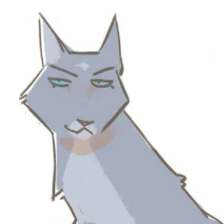 😎 猫, 灰色, 动物, 卡通, 贴纸 telegram sticker