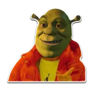 👍 Shrek Oger, grün, Cartoon, Film whatsapp sticker