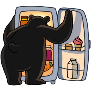 BlackBearKofi telegram stickers
