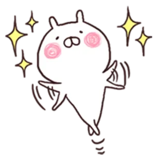 👼 可爱, 兔子, 卡哇伊, 闪亮, 迷人, 卡通, 吉祥物 telegram sticker