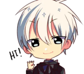 ✋ anime, chibi, cartoon, animation whatsapp sticker