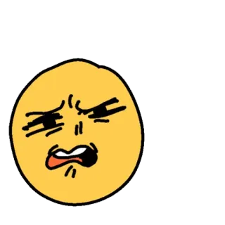🤨 emoji, expressão, rosto, desenho animado, amarelo telegram sticker