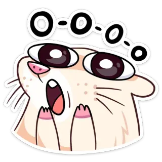 😳 Hamster, schwindelig, Cartoon, Tier, Sticker telegram sticker