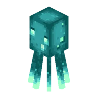 💡 Warden Minecraft jeu, monstre, pixel, sombre, bloc whatsapp sticker