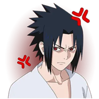 🤬 Sasuke Naruto anime, manga, sasuke, naruto, angry, uchiha, sticker, cartoon telegram sticker