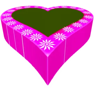 💗 сердце, розовый, цветы, форма, 3D telegram sticker