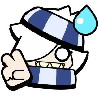 🎭 personaggio, cartone animato, goccia di sudore, gesto telegram sticker