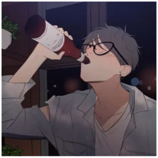 🥂 picie, alkohol, kreskówka, butelka, mężczyzna, osoba telegram sticker
