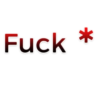 🖕 Fuck * swear, offensive, text, asterisk, curse telegram sticker