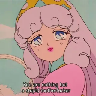 ✨ You are nothing but a stupid motherfucker anime, hinaan, kartun, menyinggung whatsapp sticker