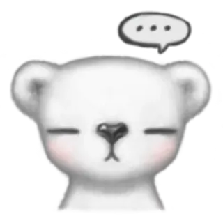 🤔 oso polar, oso, dormilón, pensando, dibujos animados telegram sticker