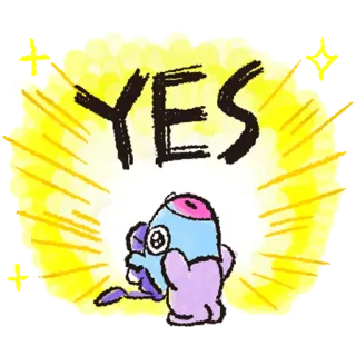 🤩 YES affirmative, positive, yes, cartoon, cute telegram sticker