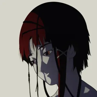 😪 Lain Iwakura Serial Experiments Lain anime, lain, serial experiments lain, cyberpunk, wired telegram sticker