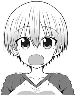 ❗️ Аниме, Манга, Узаки-чан, Милый, В шоке, Удивлен telegram sticker