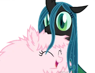 🤯 Queen Chrysalis My Little Pony ASKFLUFFYCELESTIA cartoon, pony, friendship, hug, queen chrysalis, my little pony, friendship is magic telegram sticker