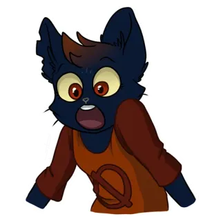 Mae Borowski from Night in the Woods by SiD'ni whatsapp stickers