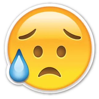 😢 emoji, triste, piangere, infelice, lacrime, emozione, sentimento telegram sticker