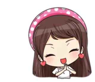 😀 menina, desenho animado, fofo, anime, doce, kawaii telegram sticker