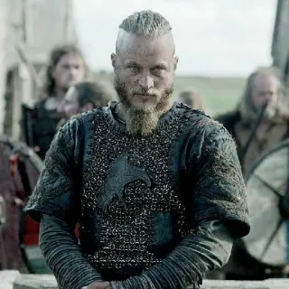 🩸 Ragnar Lothbrok Vikings ラグナル, ヴァイキング, 戦士, 歴史, テレビ番組, 鎖帷子, 歴史 telegram sticker