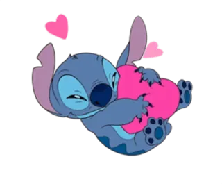 😍 Stitch Lilo & Stitch Стич, Лило и Стич, Дисней, Мультфильм, Сердце, Милый telegram sticker