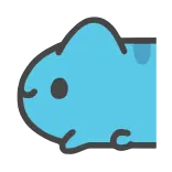 ⬅️ fish, blue, animal, cute, cartoon whatsapp sticker