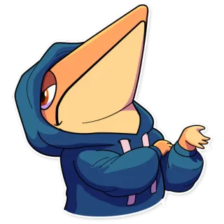 😠 cartoon, personage, sticker, hoodie, dier, schattig, salamander telegram sticker