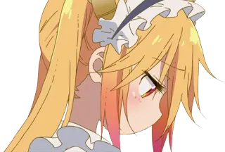 😔 Tohru Miss Kobayashi's Dragon Maid Animé, Dragon, Maid, Dessin animé, Manga, Mignon, Kawaii, Personnage whatsapp sticker