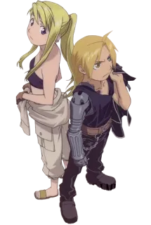 😏 Edward Elric Fullmetal Alchemist Anime, Manga, Karakter, Fullmetal Alchemist, Edward Elric, Winry Rockbell telegram sticker