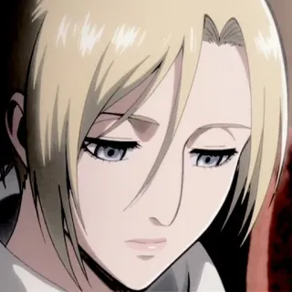 🦢 Annie Leonhart Attack on Titan Anime, Ataque dos Titãs, AoT, Annie Leonhart, Loira, Feminino telegram sticker
