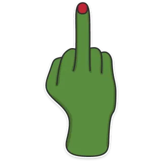 🖕 finger, offensive, gesture, middle finger telegram sticker