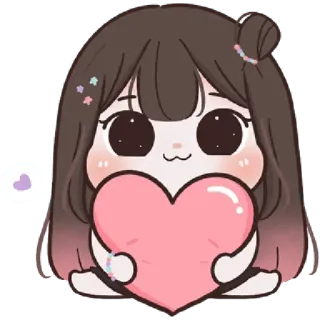 🌈 kawaii, kreskówka, anime, słodkie, dziewczyna, serce telegram sticker