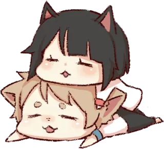 🤤 кот, животное, милый, сонный, каваий, дружба telegram sticker