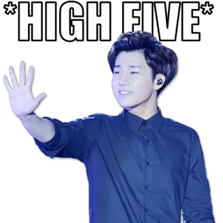 👍 HIGH FIVE 하이파이브, 인사, 축하, 긍정적, 소통 telegram sticker