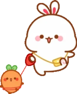 🐰 cute, rabbit, bunny, carrot, kawaii, animal telegram sticker