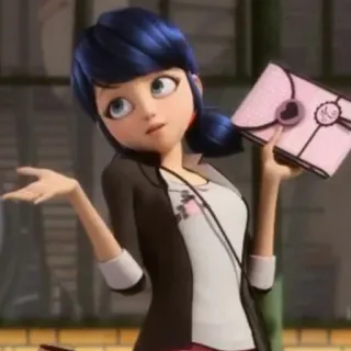 🐞 Marinette Dupain-Cheng Miraculous: Tales of Ladybug & Cat Noir marinette, ladybug, cartoon, anime, liebe, brief, miraculous telegram sticker