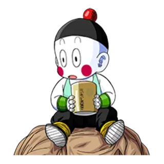 😦 Chiaotzu Dragon Ball Anime, Manga, Cartone animato, Personaggio, Chiaotzu, Dragon Ball telegram sticker