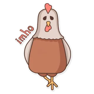 ☺️ imho ayam, burung, imho, pendapat, hewan telegram sticker
