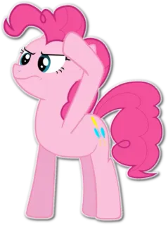 😶 Pinkie Pie My Little Pony Pony, Rosa, Cartoon, Tier telegram sticker